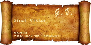 Gindl Viktor névjegykártya
